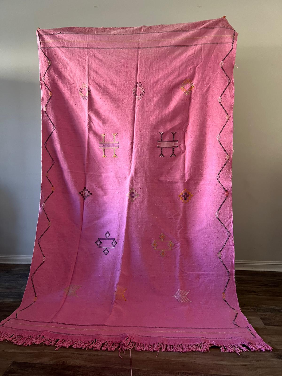 Handmade moroccan cactus rug/authentic moroccan sabra carpet