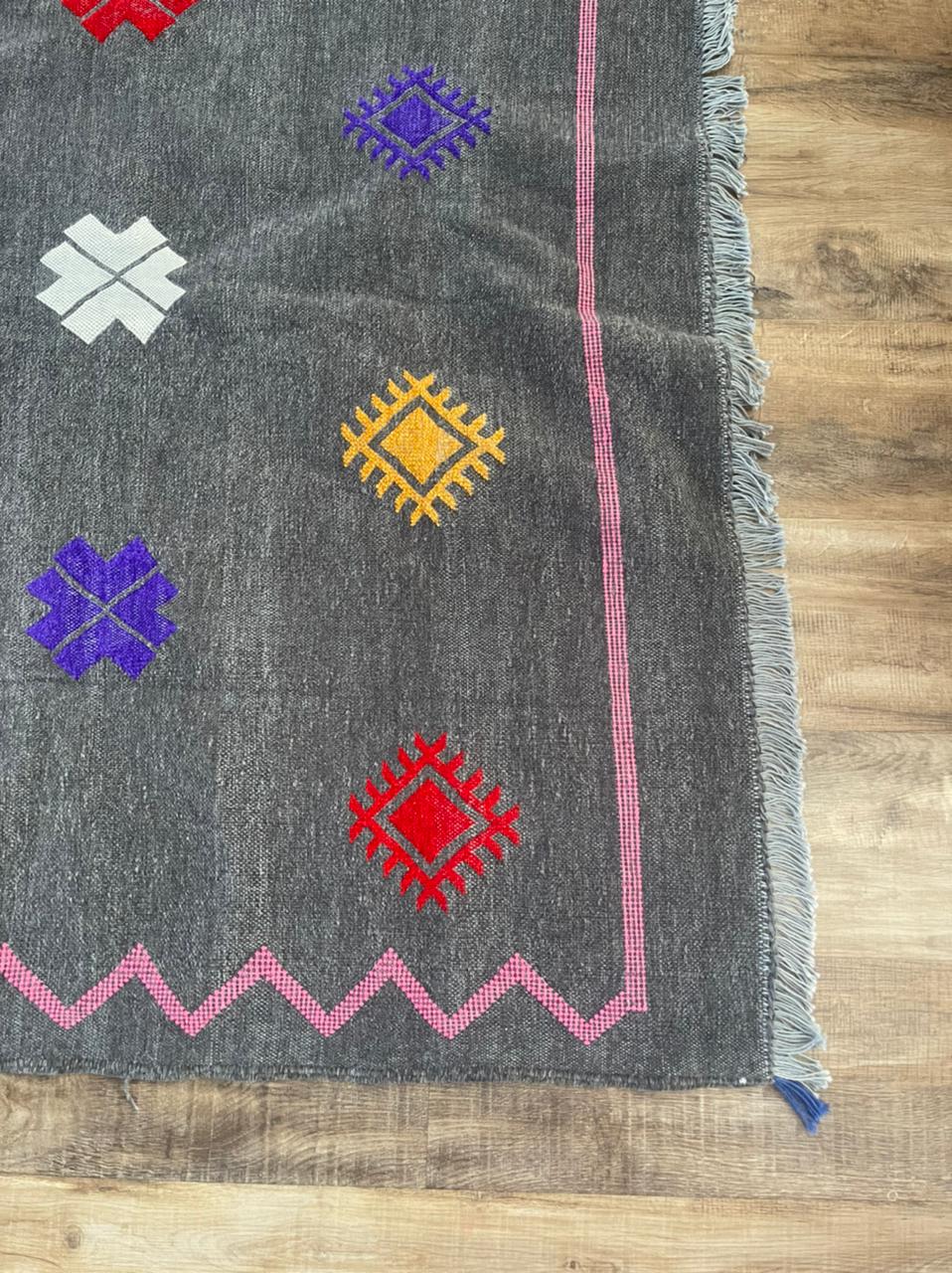 Charcoal Grey -kilim rugs