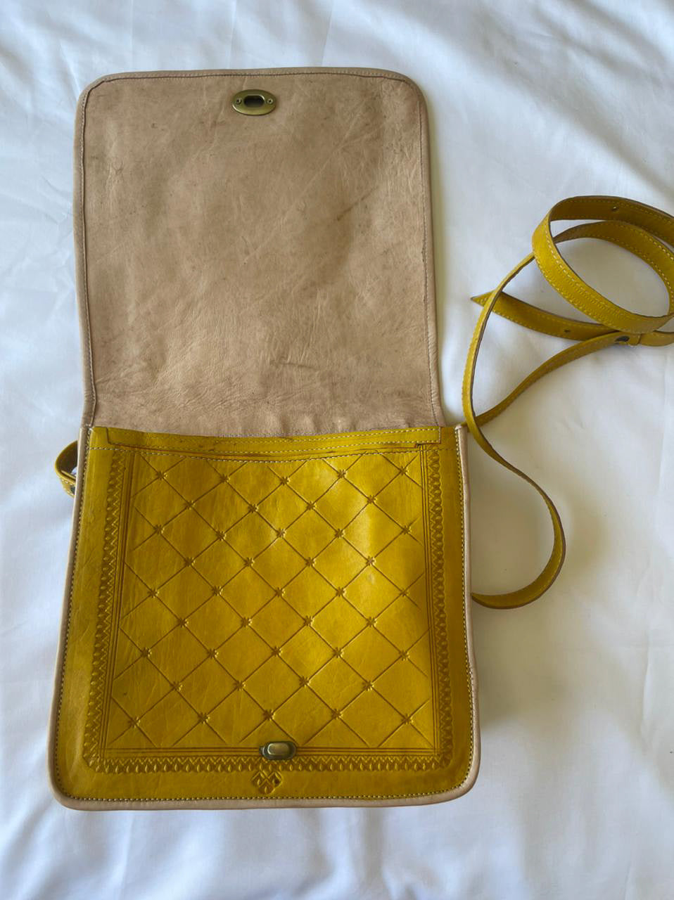 Tetouani messenger bag - Mustard Yellow
