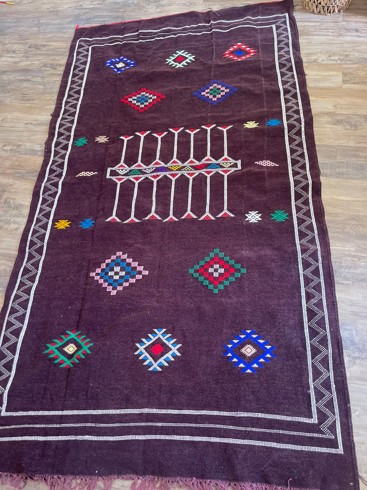 Kilim Rug - Black - 245cm x 140cm