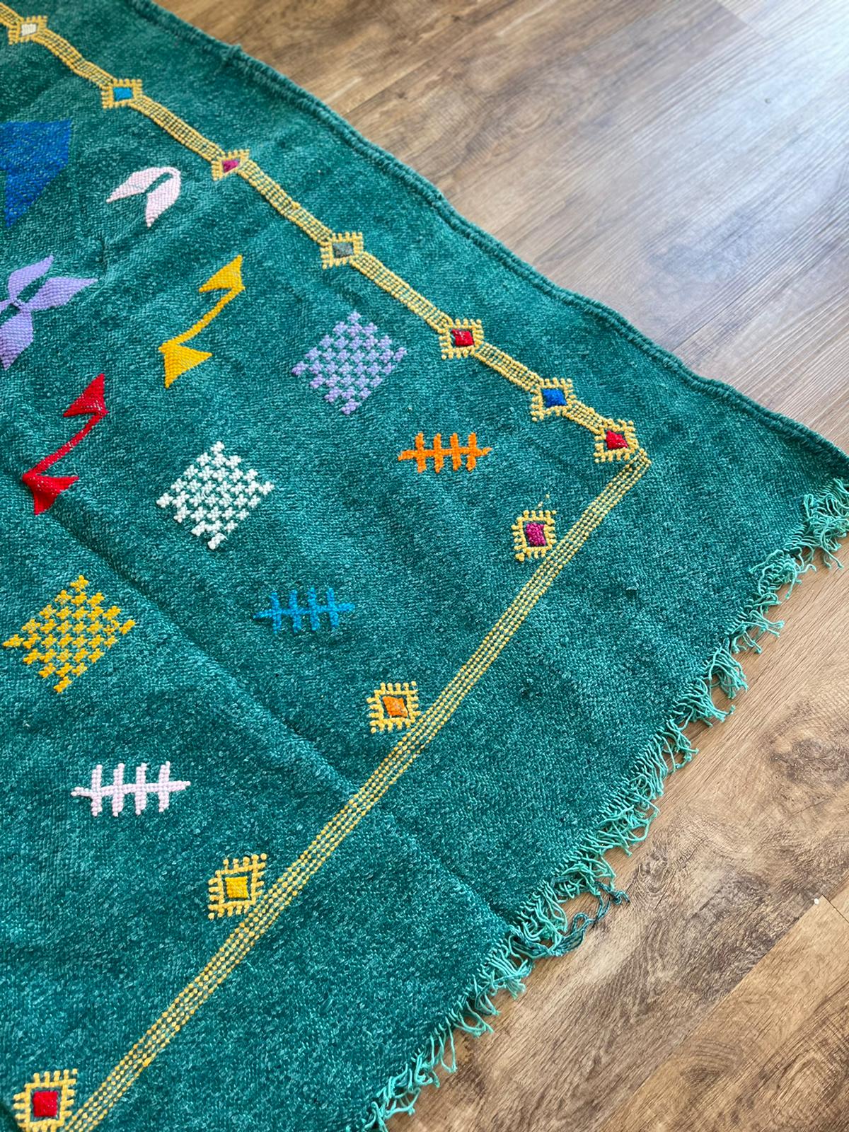 Kilim Rug - Teal - 245cm x 140cm
