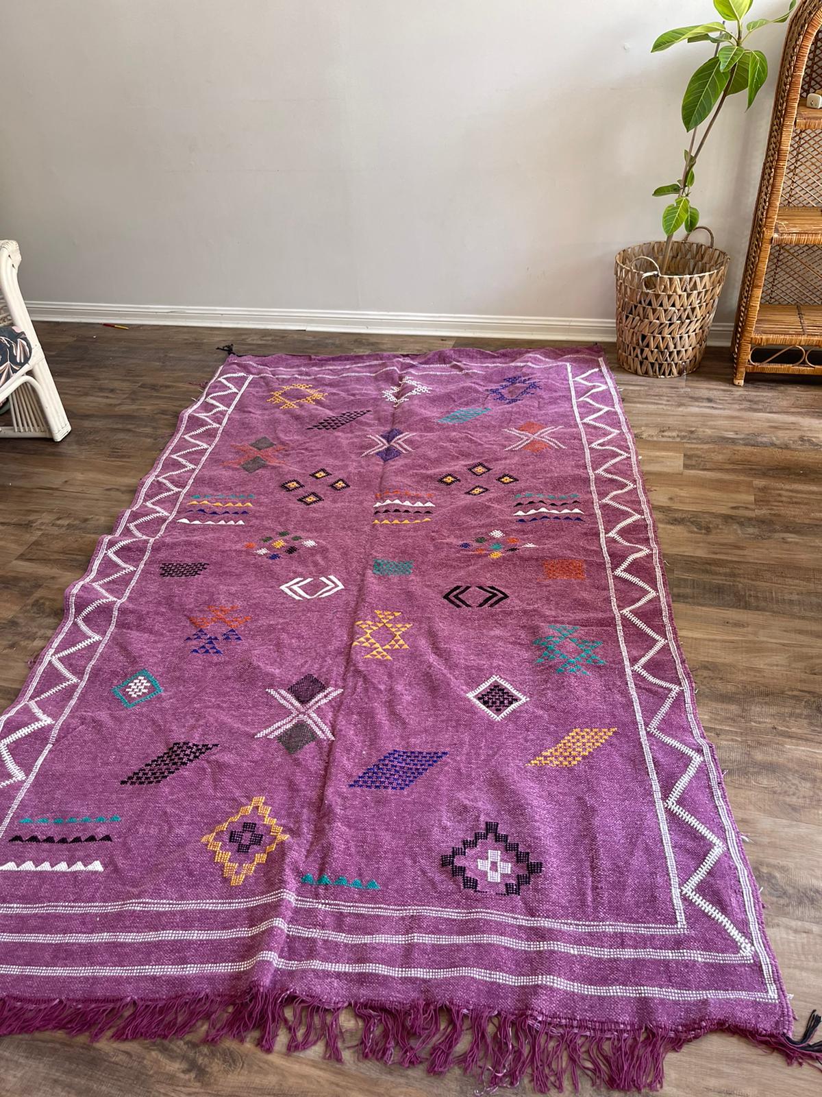 Kilim Rug - Purple - 245cm x 140cm