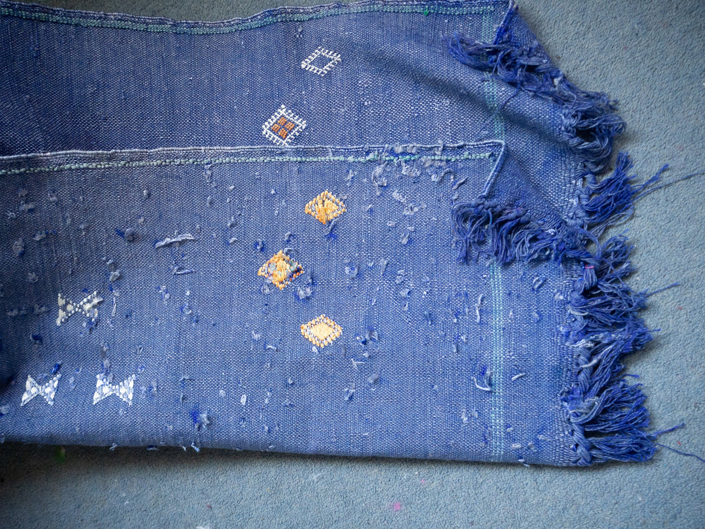 Small Cactus Silk Rug - Blue