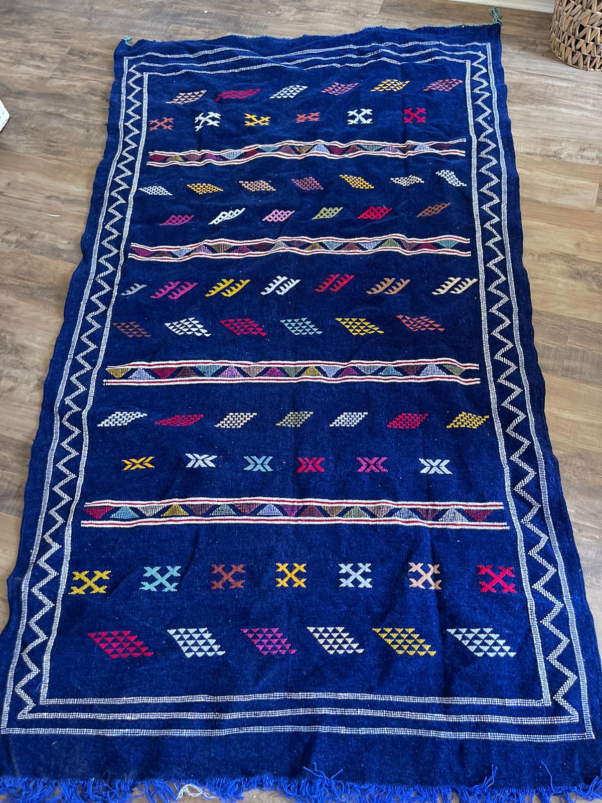 Kilim Rug - Blue - 245cm x 140cm