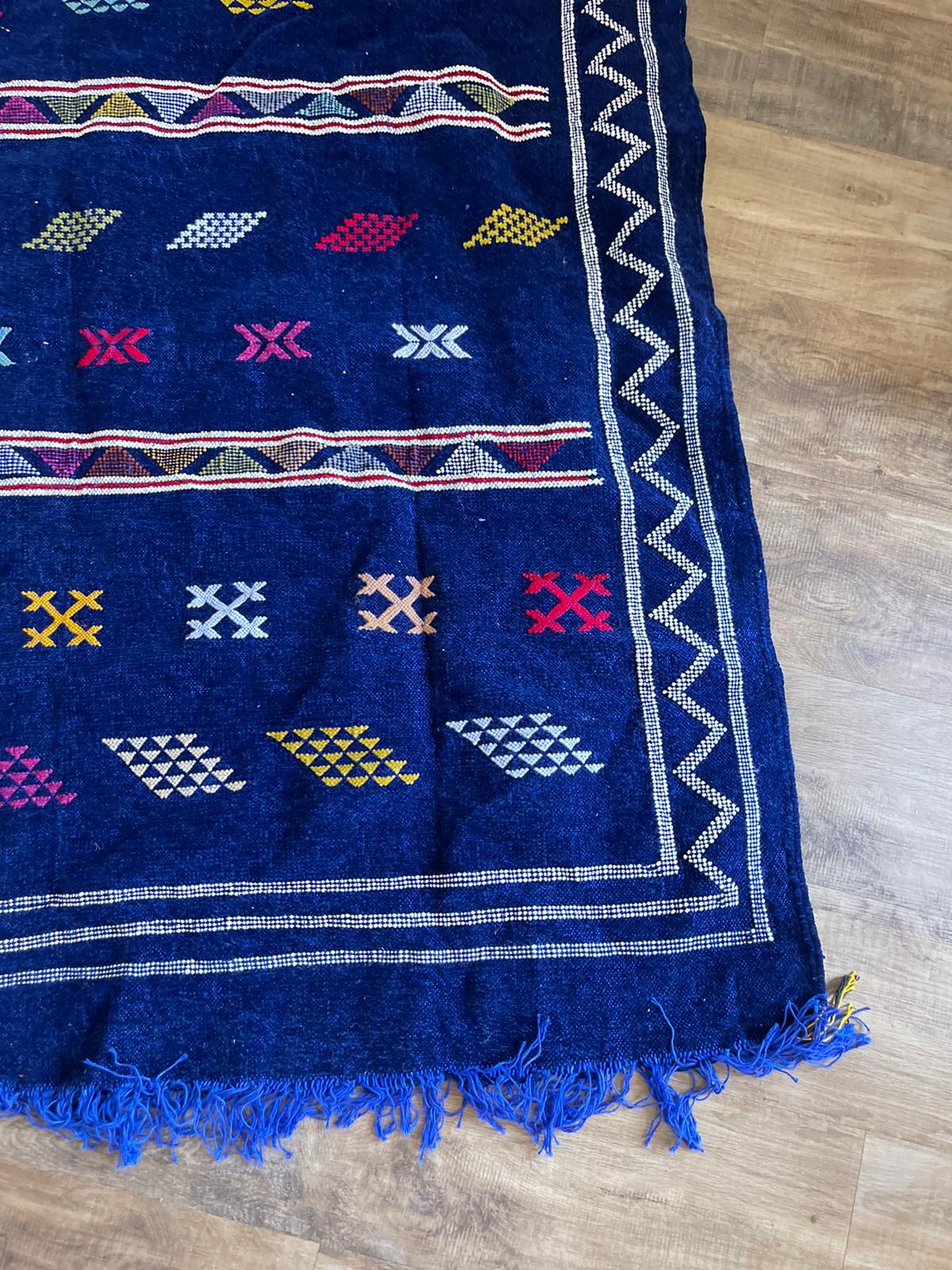 Kilim Rug - Blue - 245cm x 140cm