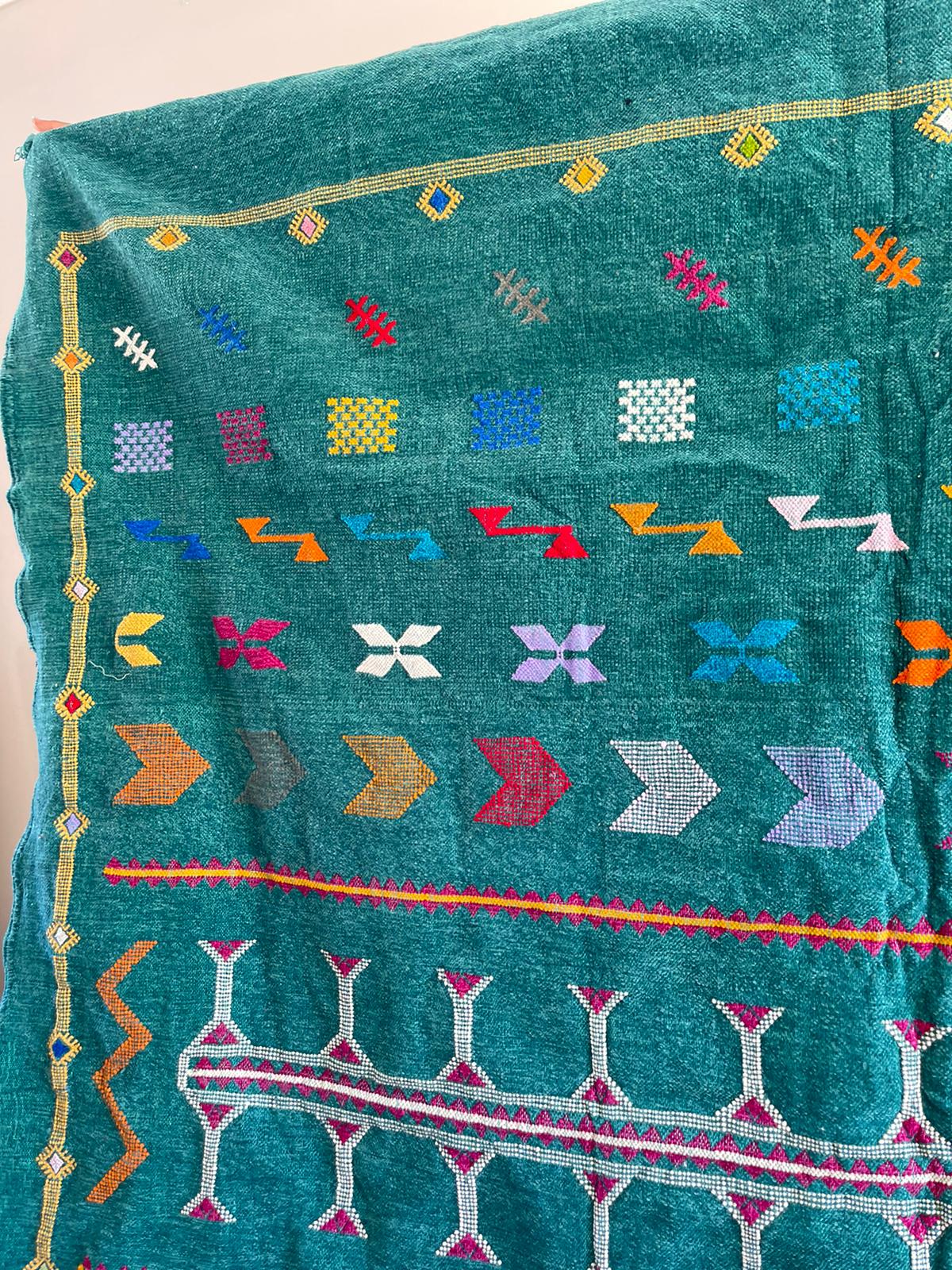 Kilim Rug - Teal - 245cm x 140cm