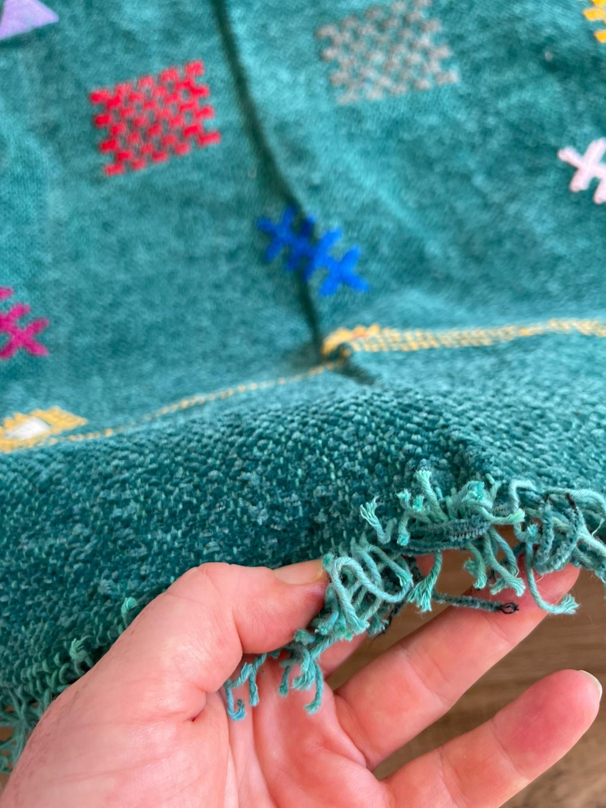 Kilim Rug - Teal - 245cm x 140cm
