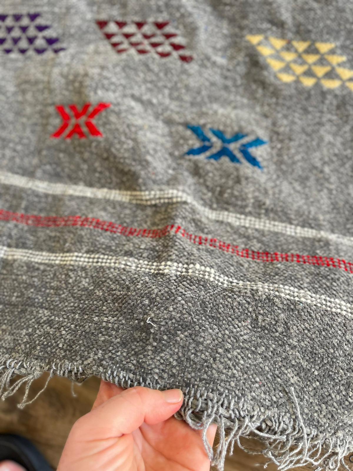 Kilim Rug - Grey - 245cm x 140cm