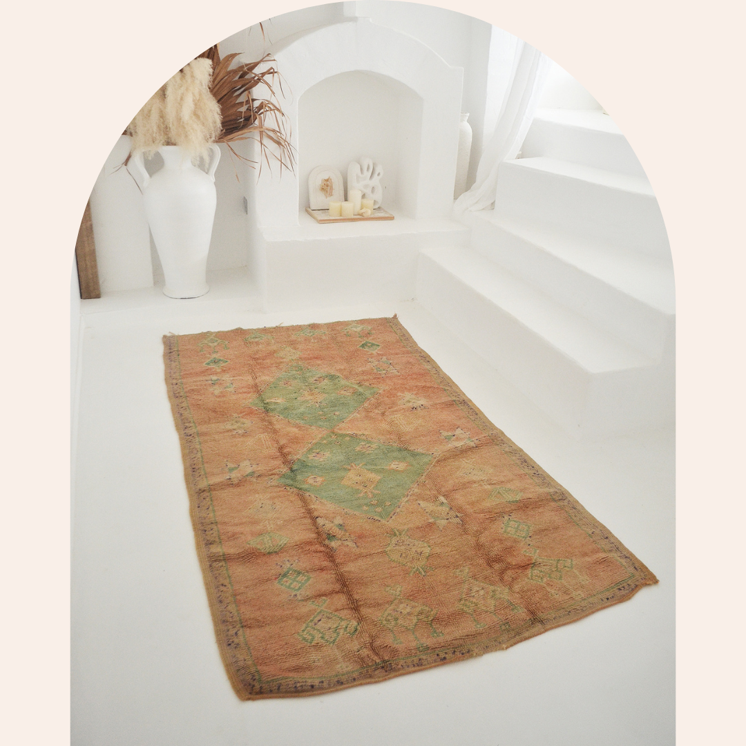 Vintage rug- 220 by 122 cm  -sale