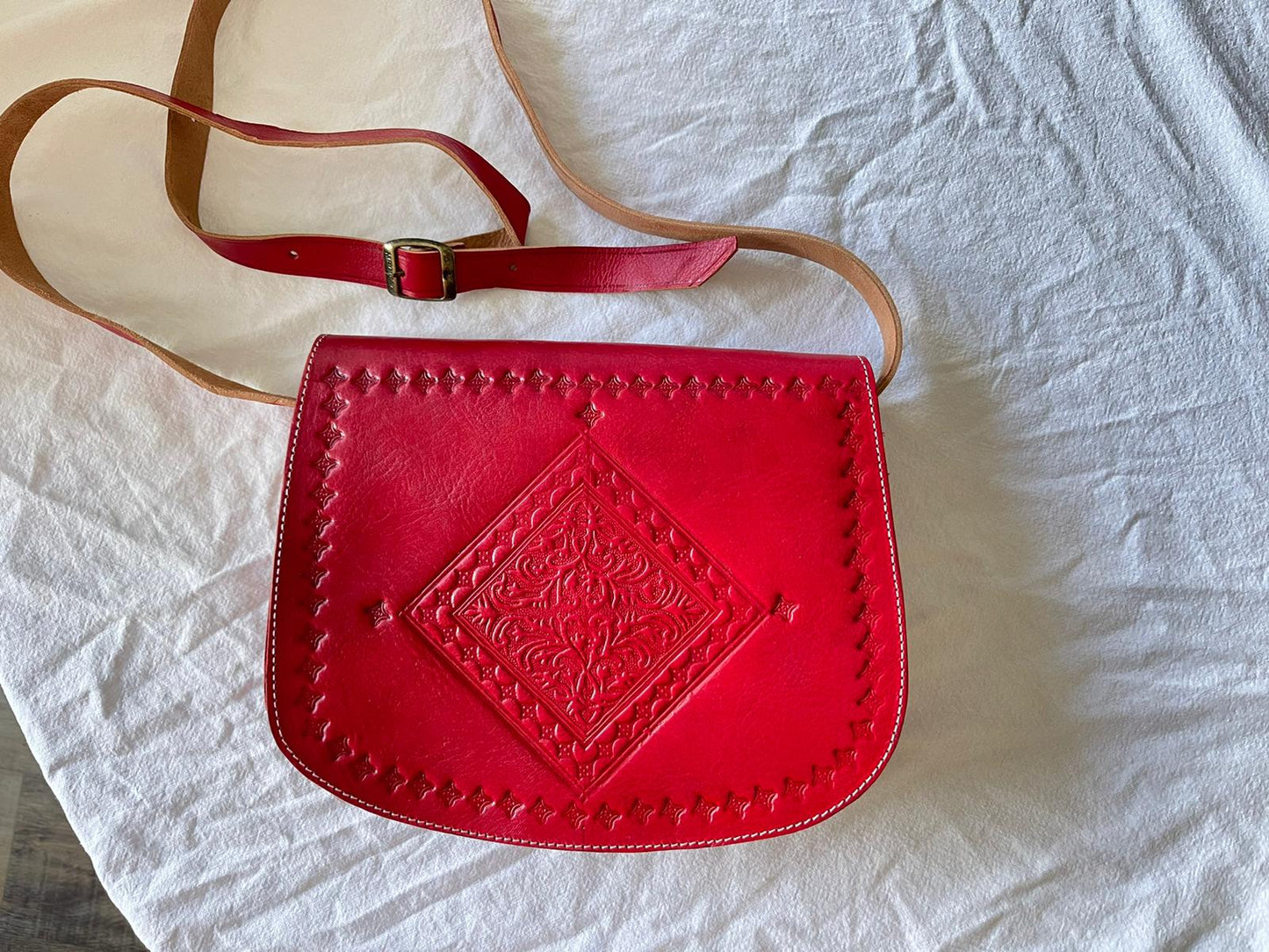 leather bag - red
