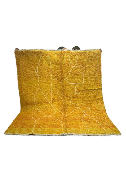 mustard wool rug