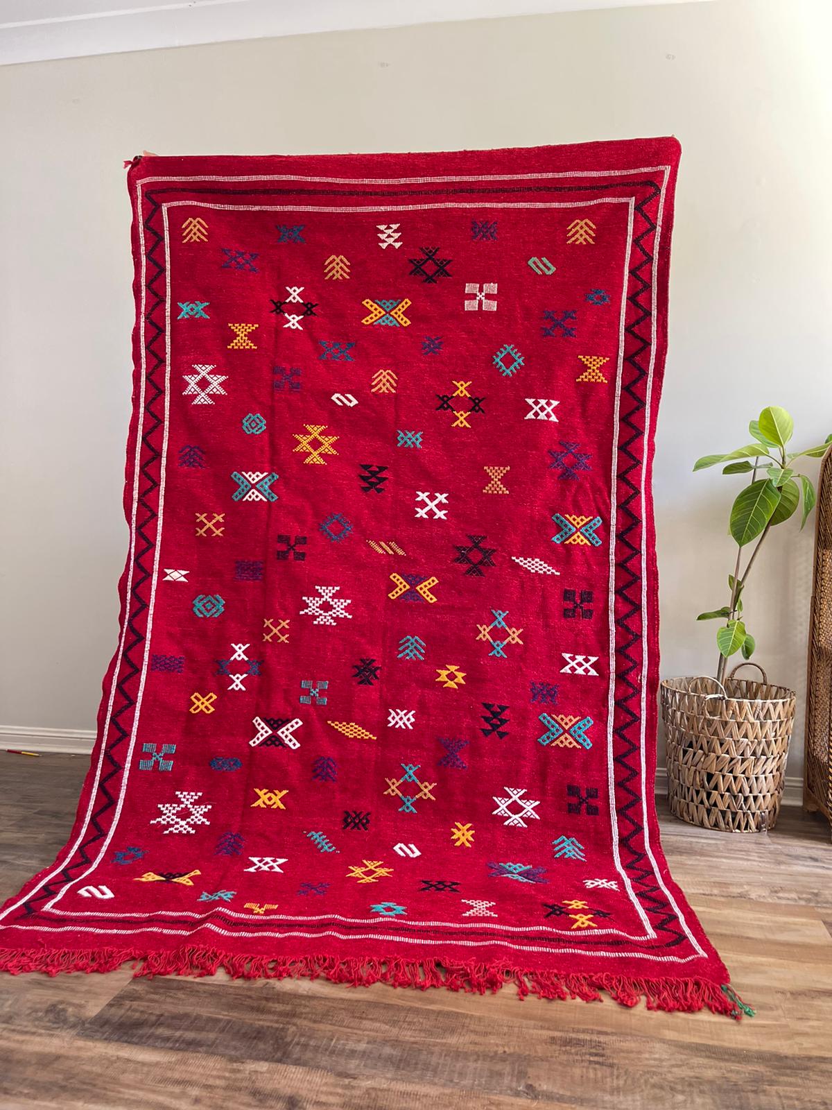 Kilim Rug - Red - 245cm x 140cm