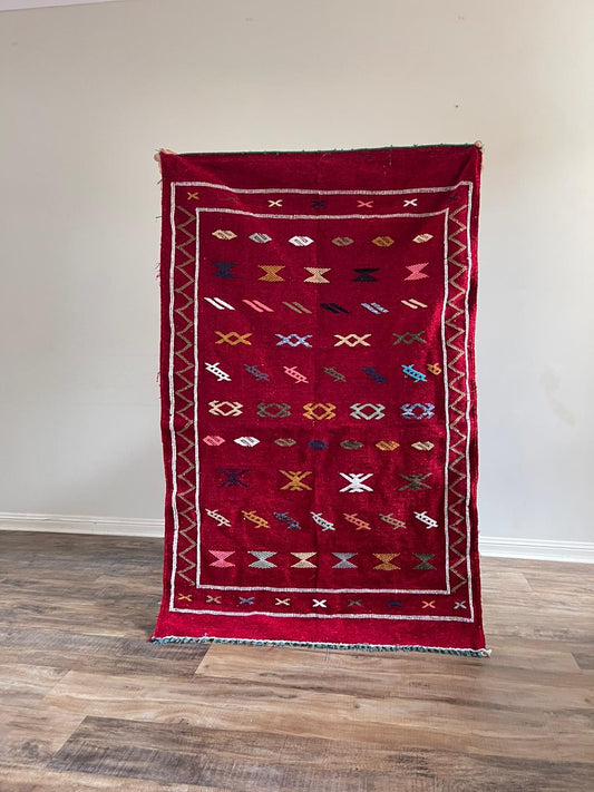 red Kilim  - 150cm x 100cm