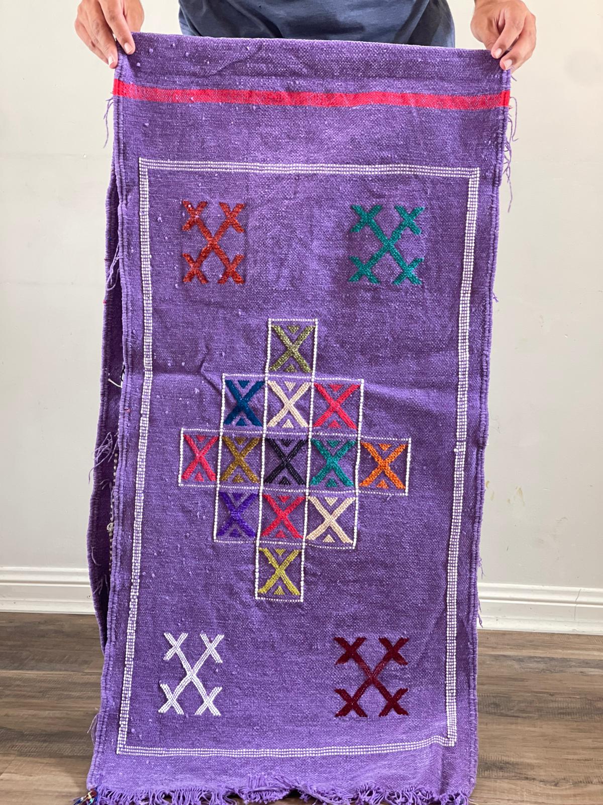 small moroccan wool rug