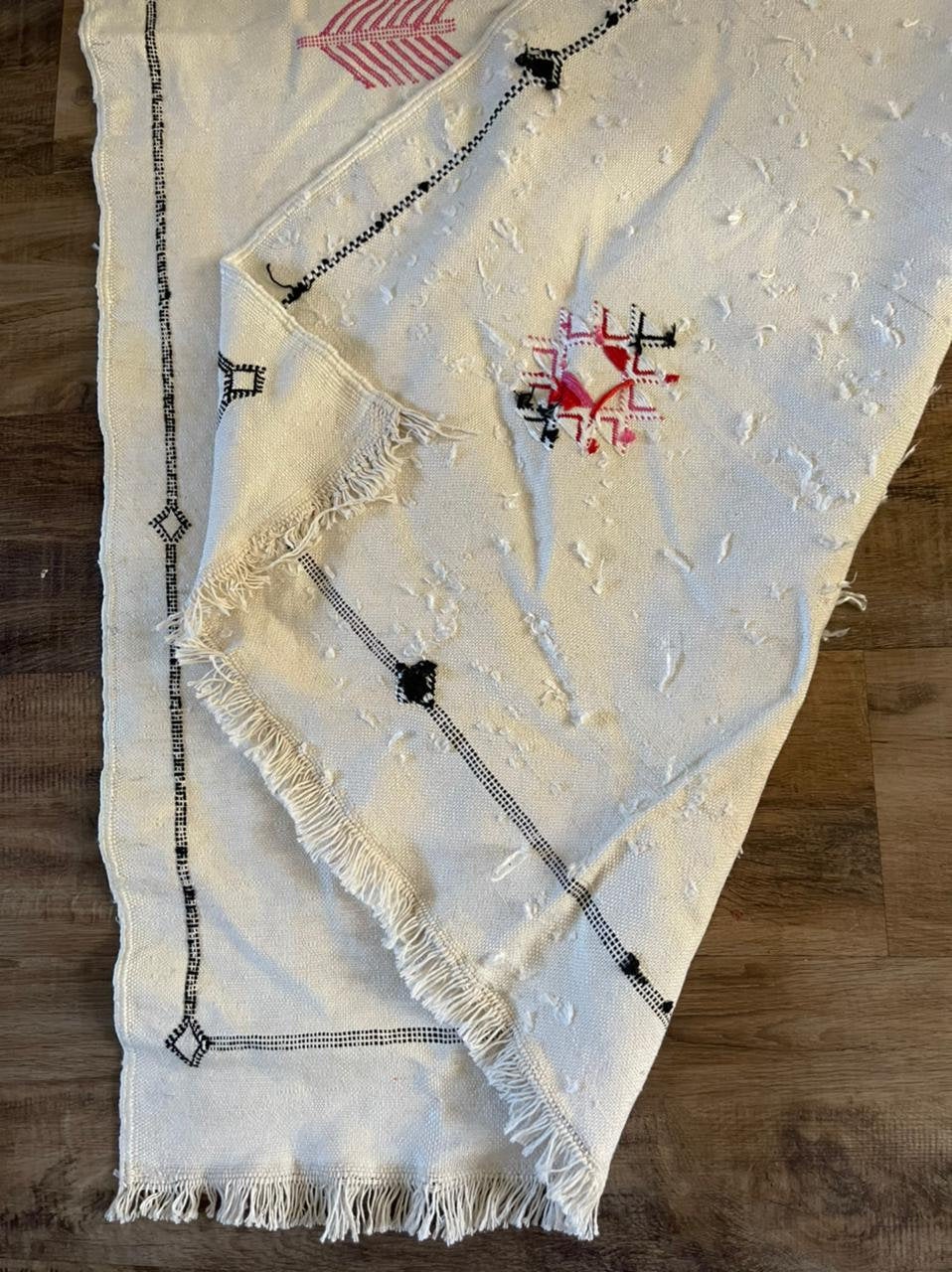 White cactus silk rug