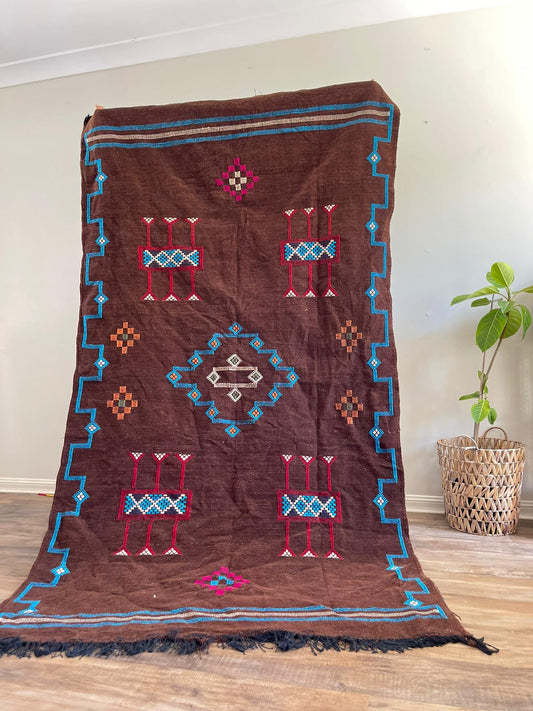 Kilim Rug - Brown - 245cm x 140cm
