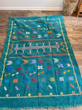 Load image into Gallery viewer, Kilim Rug - Teal - 245cm x 140cm
