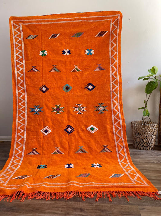 Kilim Rug - Orange - 245cm x 140cm