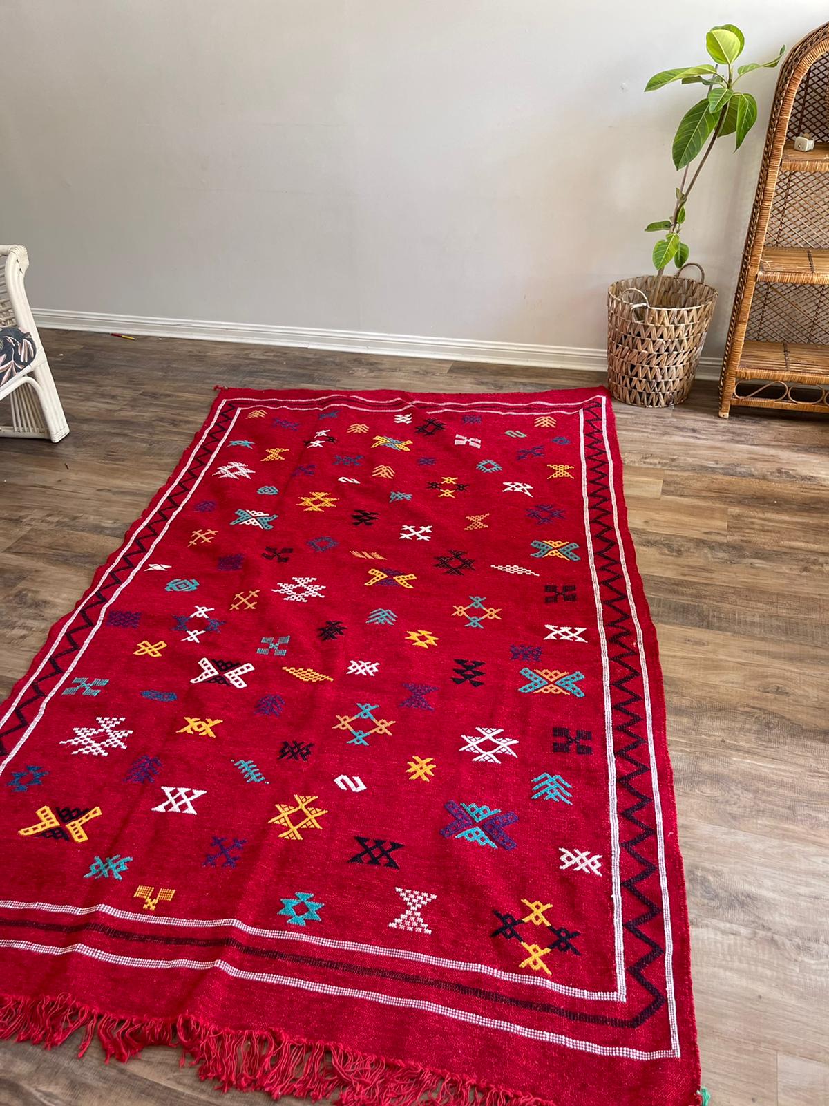 Kilim Rug - Red - 245cm x 140cm