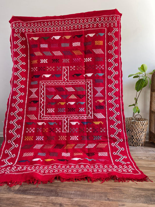 Kilim Rug - Red - 245cm x 140cm